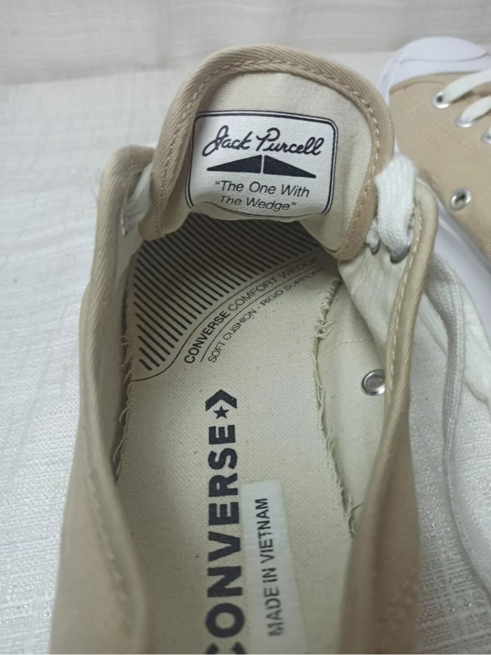 CONVERSE Jack Purcell Low Oat Milk Beige Canvas Shoes A11569C Mens 6.5 Womens 8